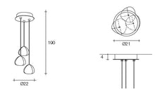 Laden Sie das Bild in den Galerie-Viewer, Terzani Mizu 3er Pendelleuchte